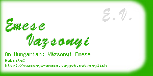 emese vazsonyi business card