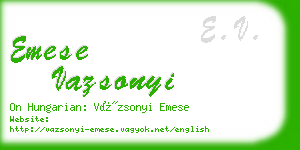 emese vazsonyi business card